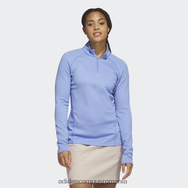 adidas campus romania Pulover de golf albastru cu fermoar 1/4 adidas femei albastru J266N29963