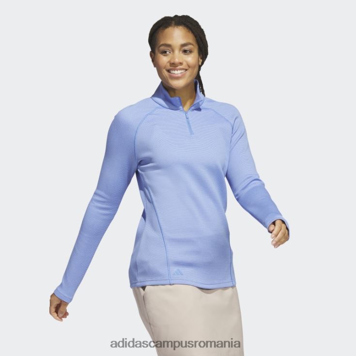 adidas campus romania Pulover de golf albastru cu fermoar 1/4 adidas femei albastru J266N29963