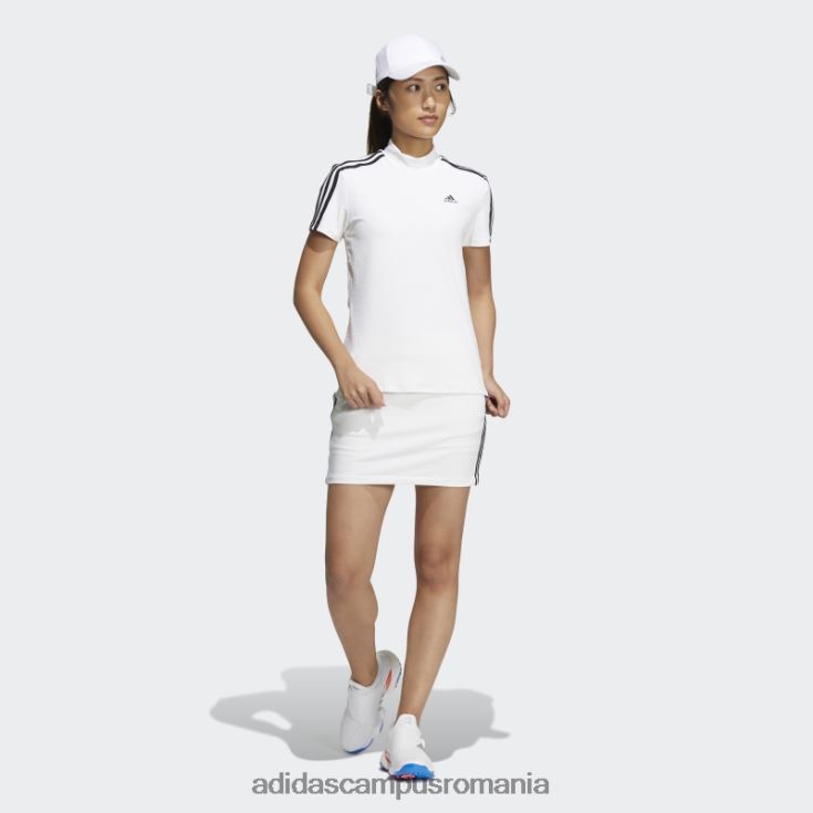 adidas campus romania Tricou cu gât fals cu 3 dungi alb adidas femei alb J266N23030