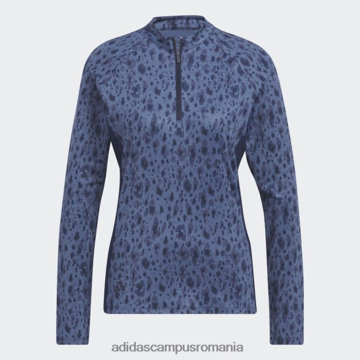 adidas campus romania Tricou polo de golf cu decolteu fals cu fermoar 1/4 cu imprimeu ultimate365 bleumarin femei marina J266N29928