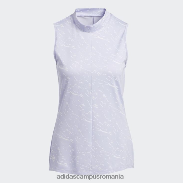 adidas campus romania Tricou polo fără mâneci din jacquard în tonuri violete femei ton violet J266N23257