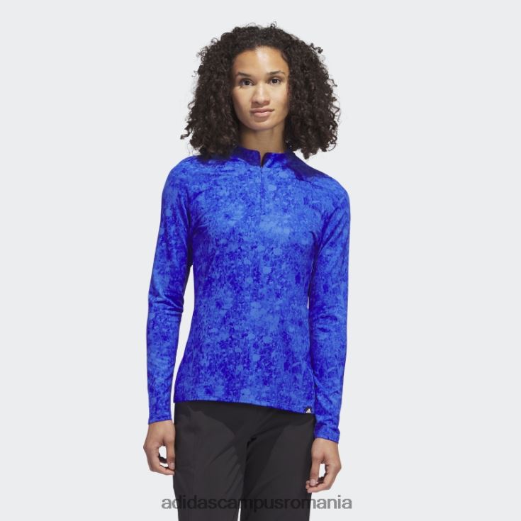 adidas campus romania Ultimate365 Tour cu mânecă lungă imprimată cămașă de golf albastru adidas femei albastru J266N216752