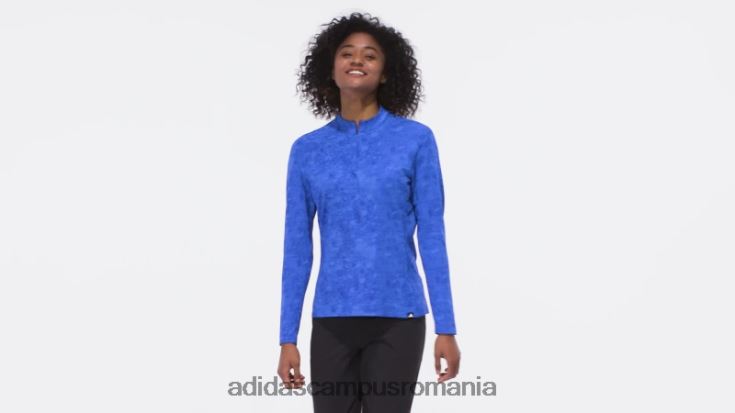 adidas campus romania Ultimate365 Tour cu mânecă lungă imprimată cămașă de golf albastru adidas femei albastru J266N216752