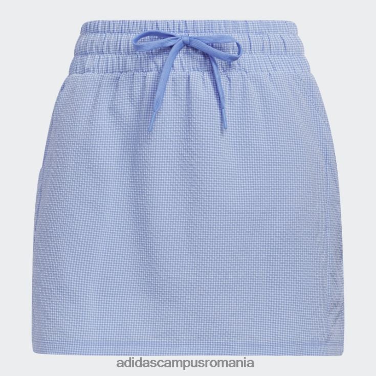 adidas campus romania fustă de golf seersucker de 16 inci, albastră femei albastru J266N29734
