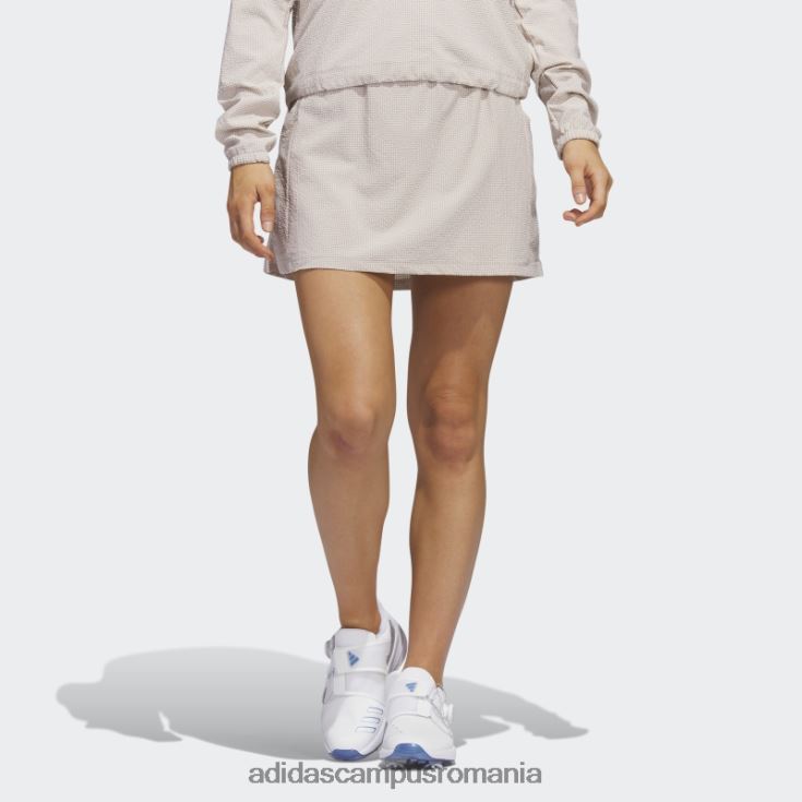 adidas campus romania fustă de golf seersucker taupe de 16 inchi femei taupe J266N22590