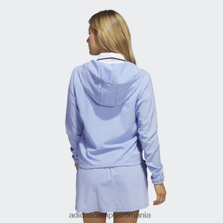 adidas campus romania geacă de golf cu glugă seersucker albastru cu fermoar 1/4 femei albastru J266N217009