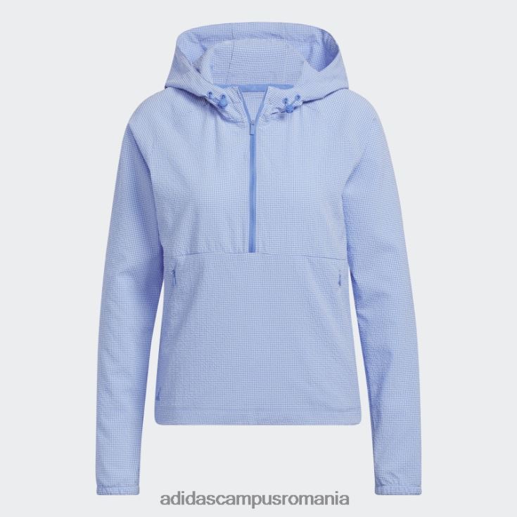 adidas campus romania geacă de golf cu glugă seersucker albastru cu fermoar 1/4 femei albastru J266N217009