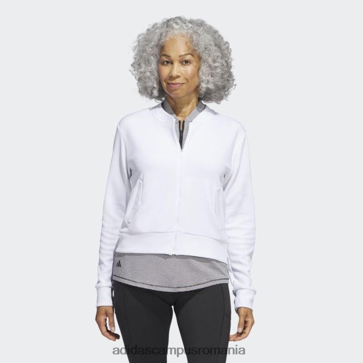 adidas campus romania jachetă bomber de golf din tricot alb la modă femei alb J266N29988