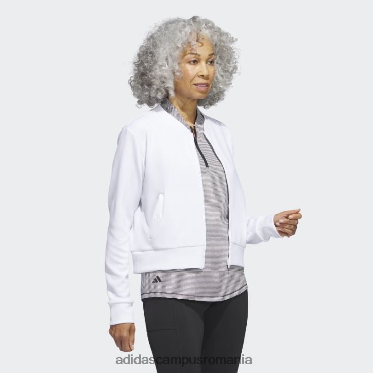 adidas campus romania jachetă bomber de golf din tricot alb la modă femei alb J266N29988