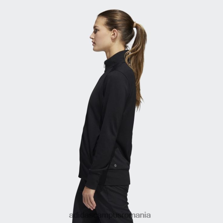 adidas campus romania jachetă neagră cu fermoar cu textura femei negru J266N217038