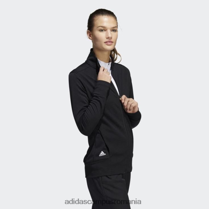 adidas campus romania jachetă neagră cu fermoar cu textura femei negru J266N217038