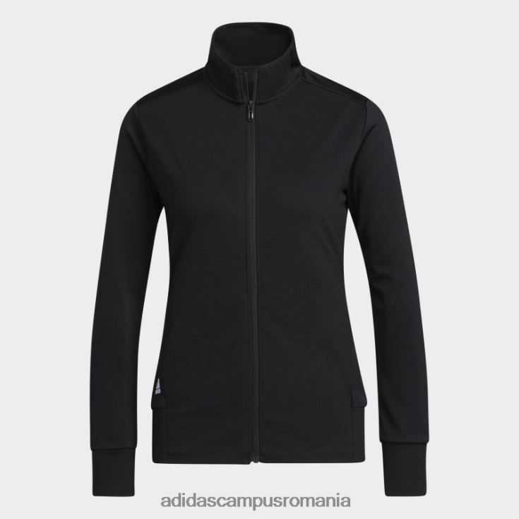 adidas campus romania jachetă neagră cu fermoar cu textura femei negru J266N217038