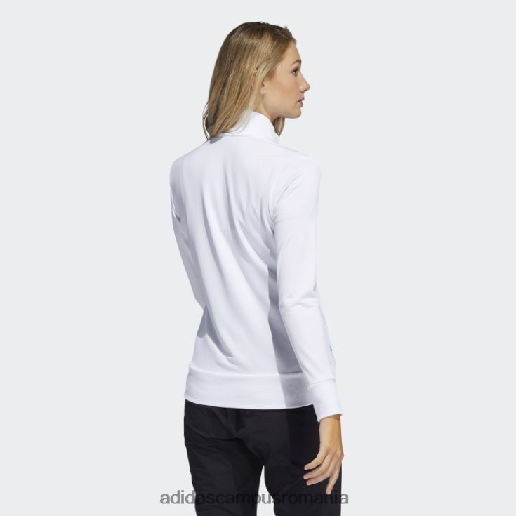 adidas campus romania jachetă texturată cu fermoar albă femei alb J266N216771