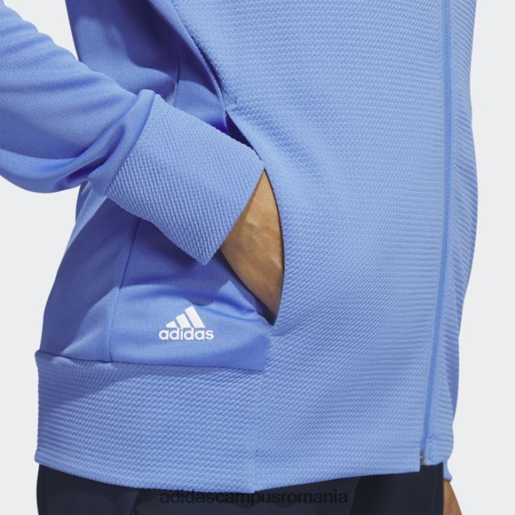 adidas campus romania jachetă texturată cu fermoar albastru femei albastru J266N29662