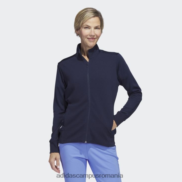 adidas campus romania jachetă texturată cu fermoar bleumarin femei marina J266N210081