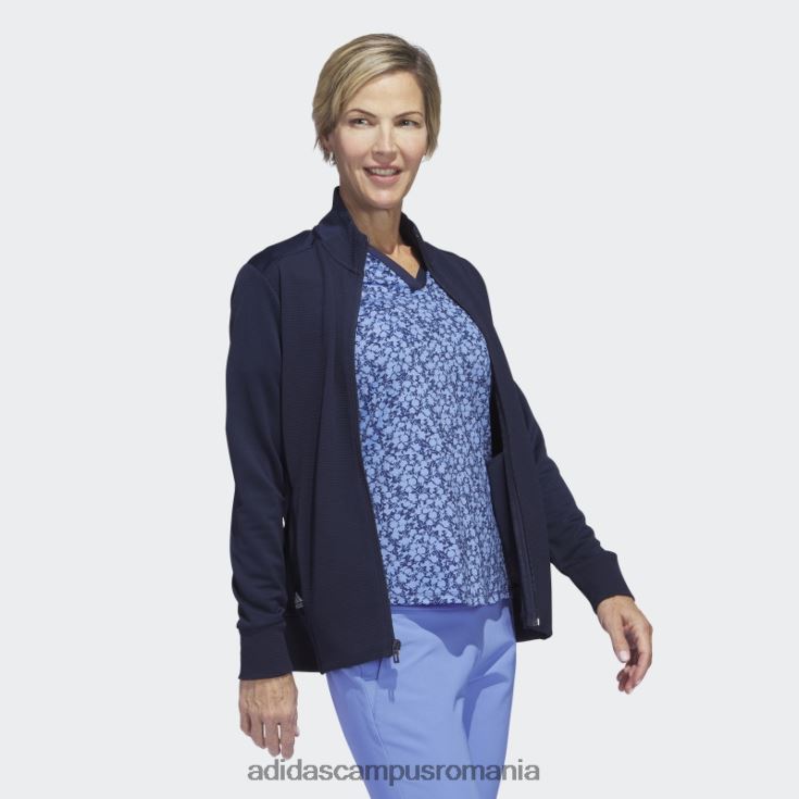 adidas campus romania jachetă texturată cu fermoar bleumarin femei marina J266N210081