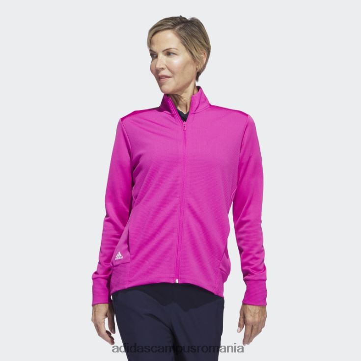 adidas campus romania jachetă texturată cu fermoar complet fucsia adidas femei fucsie J266N29240