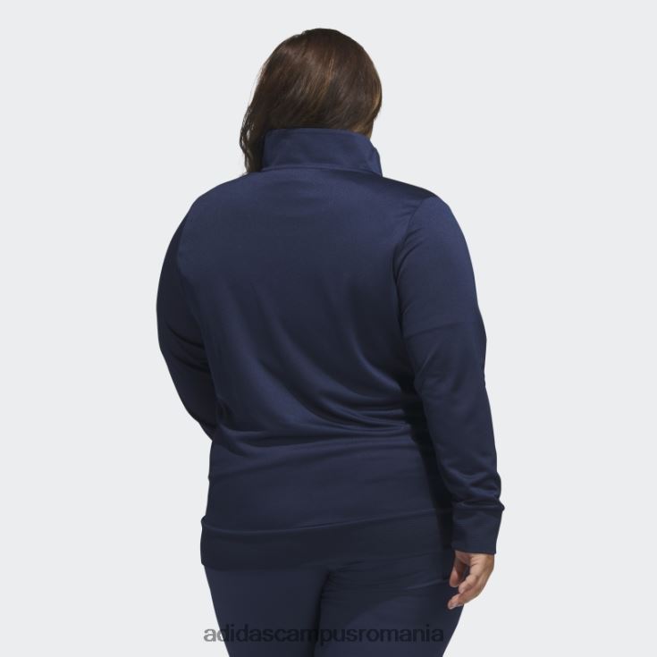 adidas campus romania jachetă texturată cu fermoar (plus mărime) bleumarin femei marina J266N216981