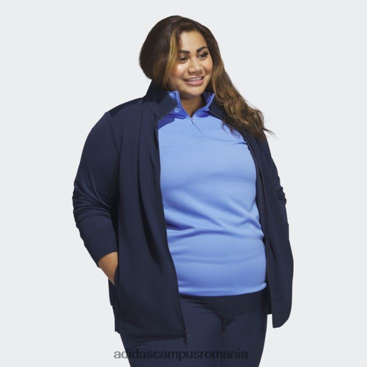 adidas campus romania jachetă texturată cu fermoar (plus mărime) bleumarin femei marina J266N216981