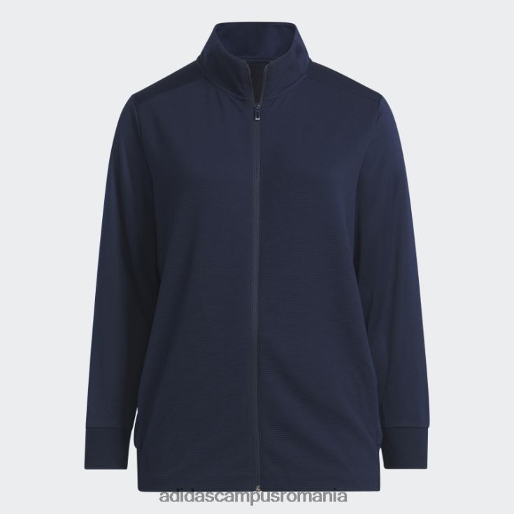 adidas campus romania jachetă texturată cu fermoar (plus mărime) bleumarin femei marina J266N216981