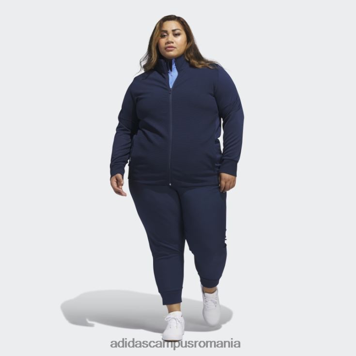 adidas campus romania jachetă texturată cu fermoar (plus mărime) bleumarin femei marina J266N216981