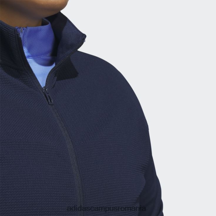 adidas campus romania jachetă texturată cu fermoar (plus mărime) bleumarin femei marina J266N216981