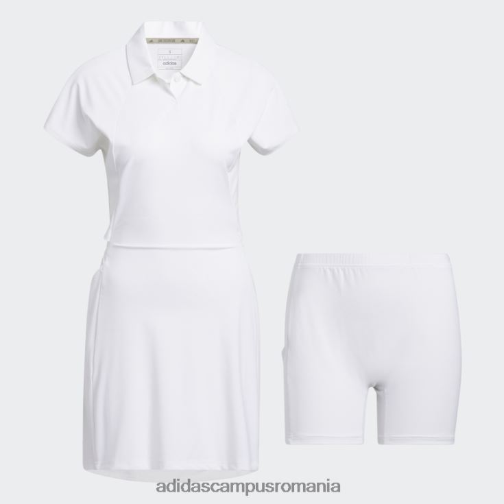 adidas campus romania rochie de golf albă femei alb J266N210064