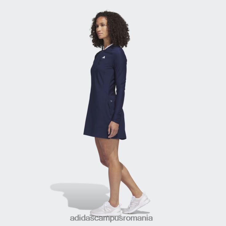 adidas campus romania rochie de golf cu mânecă lungă bleumarin la modă femei marina J266N29567