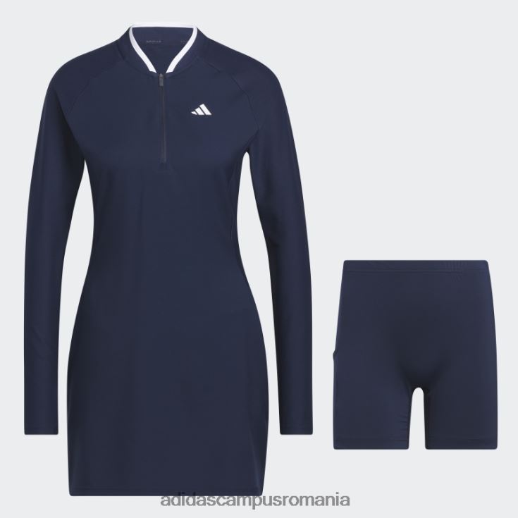adidas campus romania rochie de golf cu mânecă lungă bleumarin la modă femei marina J266N29567