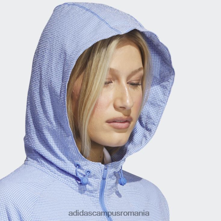 adidas campus romania seersucker 1/4-zip golf hanorac mod albastru femei albastru J266N29752