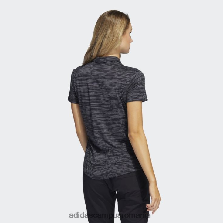 adidas campus romania tricou polo cu mânecă scurtă vopsit în spațiu, negru femei alb negru J266N29457