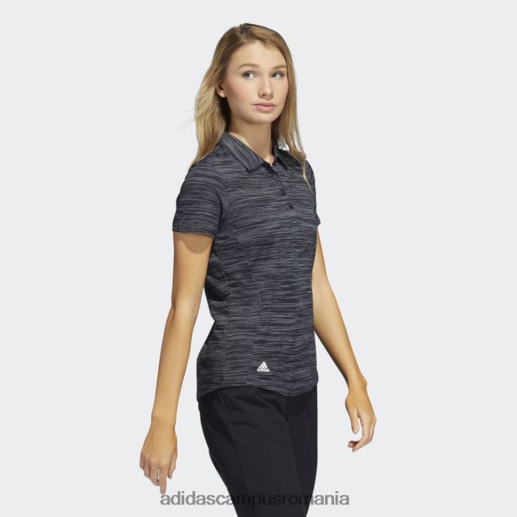 adidas campus romania tricou polo cu mânecă scurtă vopsit în spațiu, negru femei alb negru J266N29457