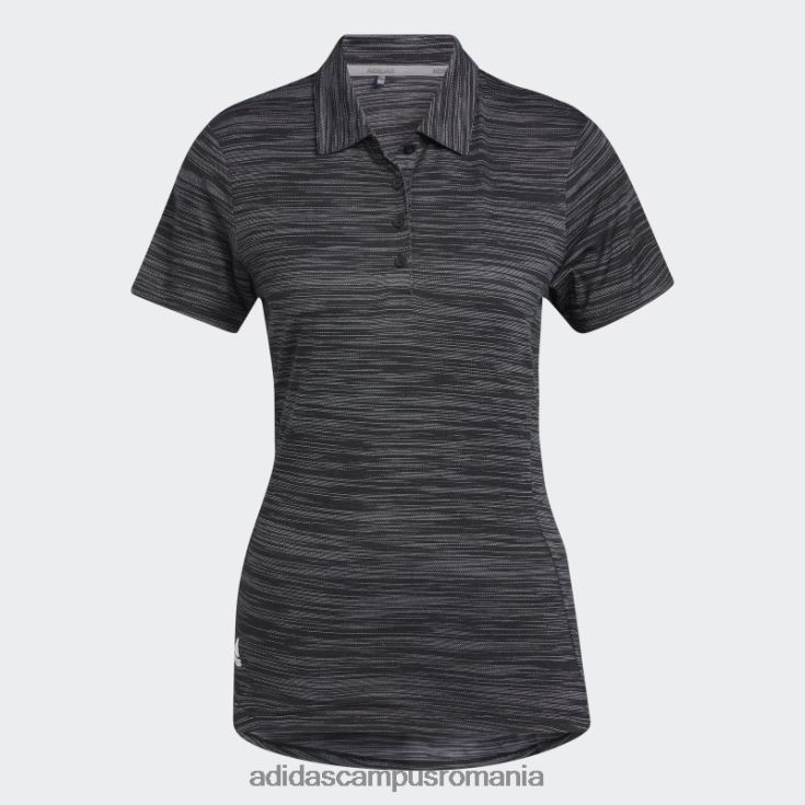 adidas campus romania tricou polo cu mânecă scurtă vopsit în spațiu, negru femei alb negru J266N29457