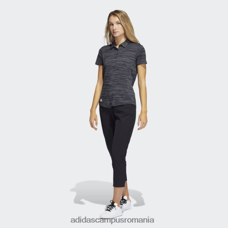 adidas campus romania tricou polo cu mânecă scurtă vopsit în spațiu, negru femei alb negru J266N29457