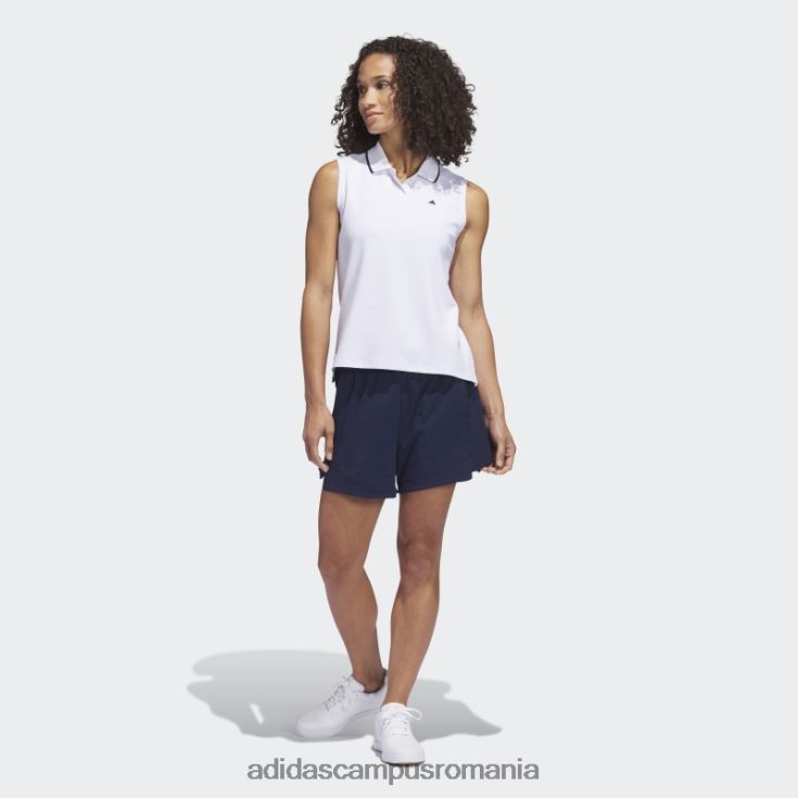 adidas campus romania tricou polo de golf alb fără mâneci din piqué adidas femei alb J266N23687