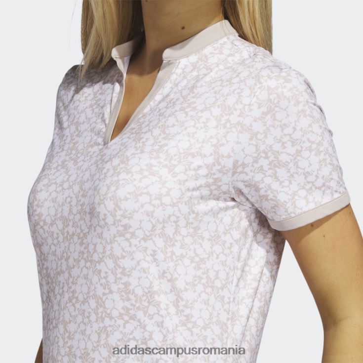 adidas campus romania tricou polo de golf alb ultimate365 femei taupe/alb J266N22626
