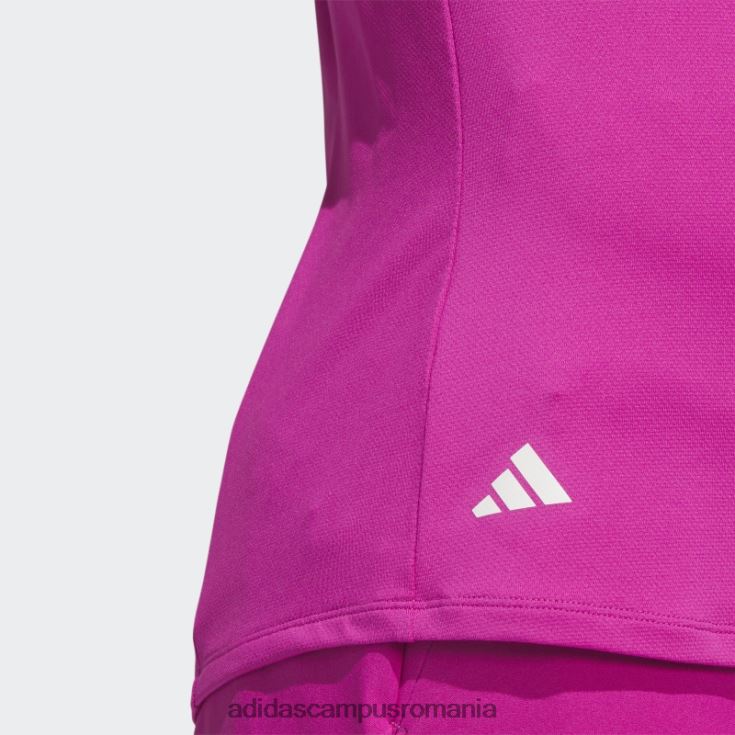 adidas campus romania tricou polo de golf cu mânecă lungă cu fermoar sfert fucsia adidas femei fucsie J266N29951