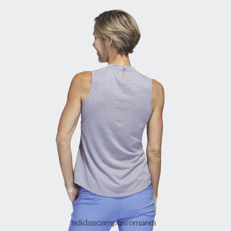 adidas campus romania tricou polo de golf fără mâneci, cu decolteu fals, albastru, esențiale femei albastru J266N29916