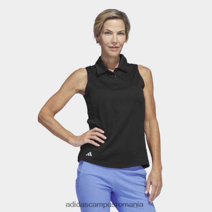 adidas campus romania tricou polo de golf fără mâneci negru adidas femei negru J266N29774