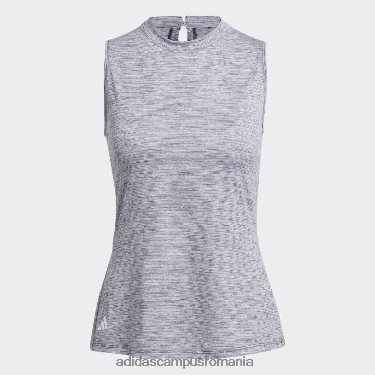 adidas campus romania tricou polo de golf fără mâneci, negru, negru, cu decolteu moc, adidas femei negru J266N29981