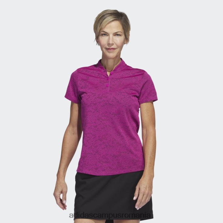 adidas campus romania tricou polo de golf jacquard fucsia femei fucsie J266N210013
