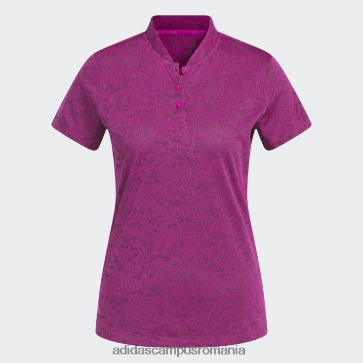 adidas campus romania tricou polo de golf jacquard fucsia femei fucsie J266N210013