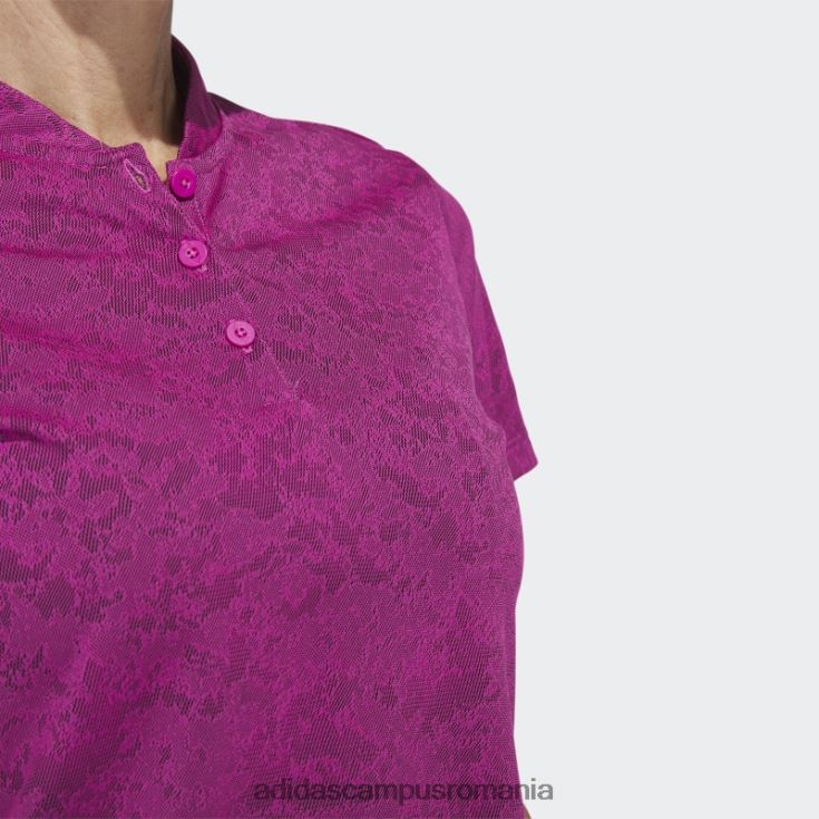 adidas campus romania tricou polo de golf jacquard fucsia femei fucsie J266N216720