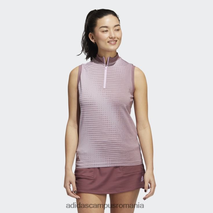 adidas campus romania tricou polo fără mâneci primeknit la modă visiniu femei Burgundia J266N23062