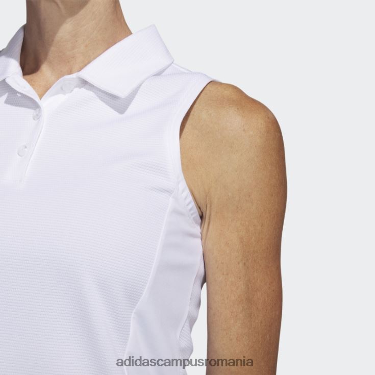 adidas campus romania tricou polo golf fără mâneci textura alb femei alb J266N29776