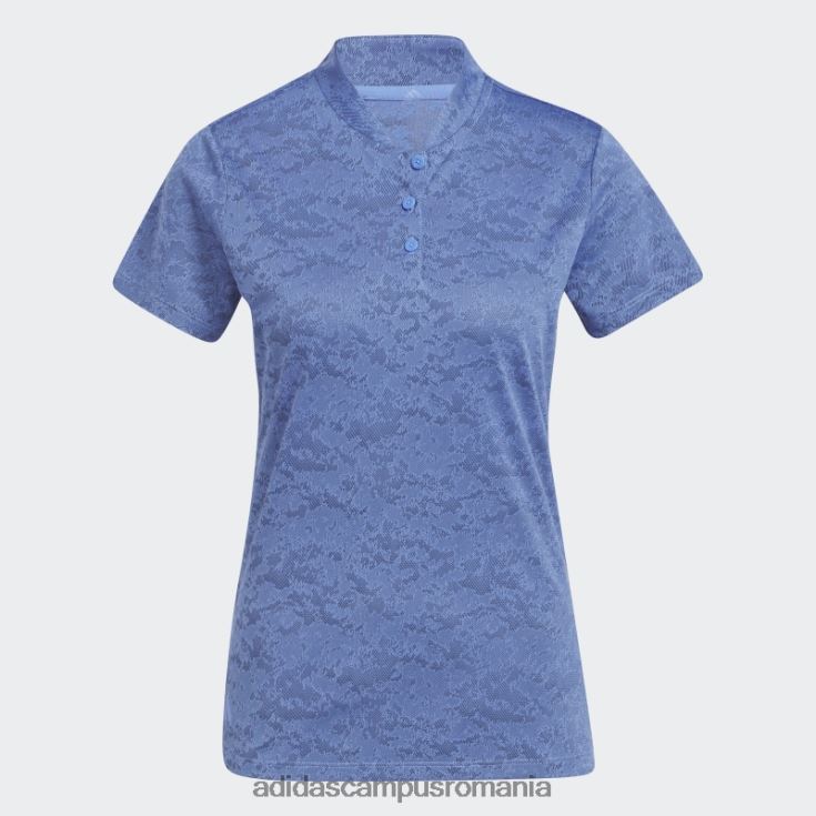 adidas campus romania tricou polo golf jacquard albastru met femei albastru met J266N29733