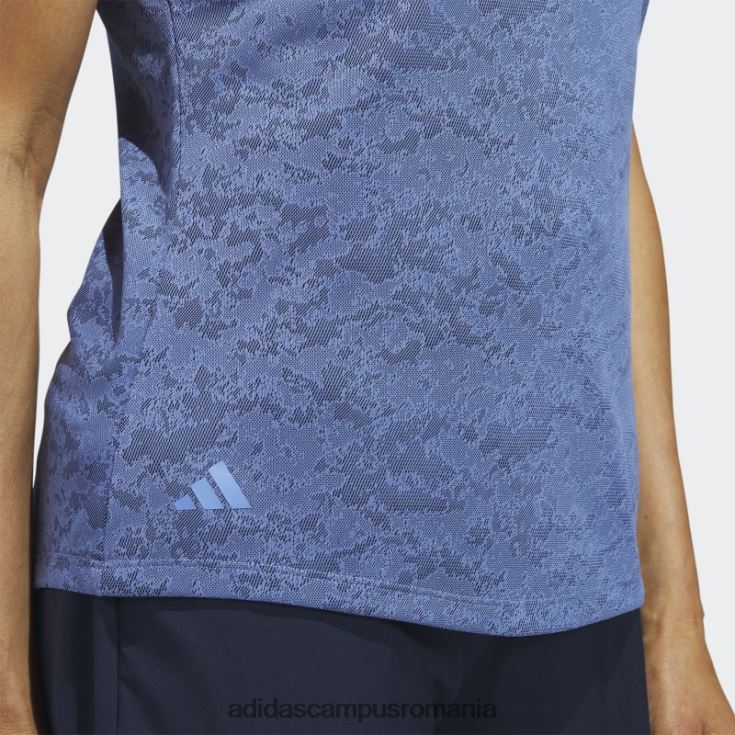 adidas campus romania tricou polo golf jacquard albastru met femei albastru met J266N29733