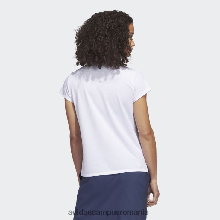adidas campus romania tricou polo negru, alb melange femei melange alb J266N29703