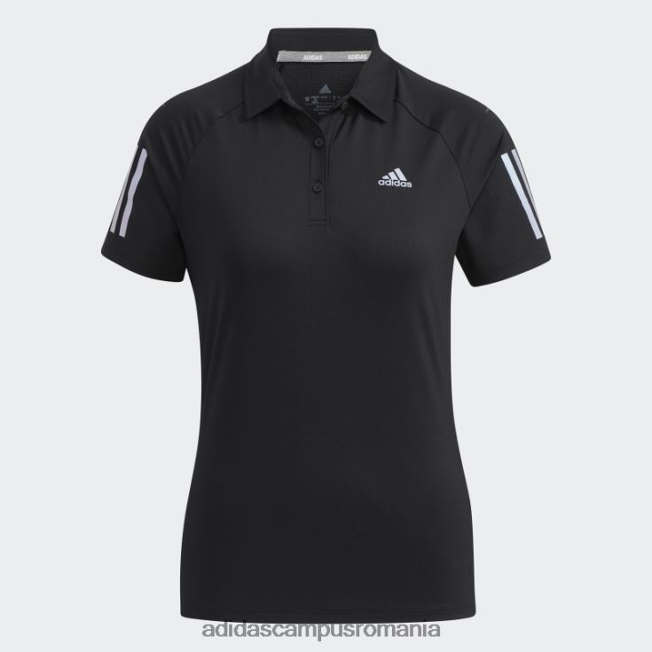 adidas campus romania tricou polo negru cu 3 dungi femei negru J266N23707