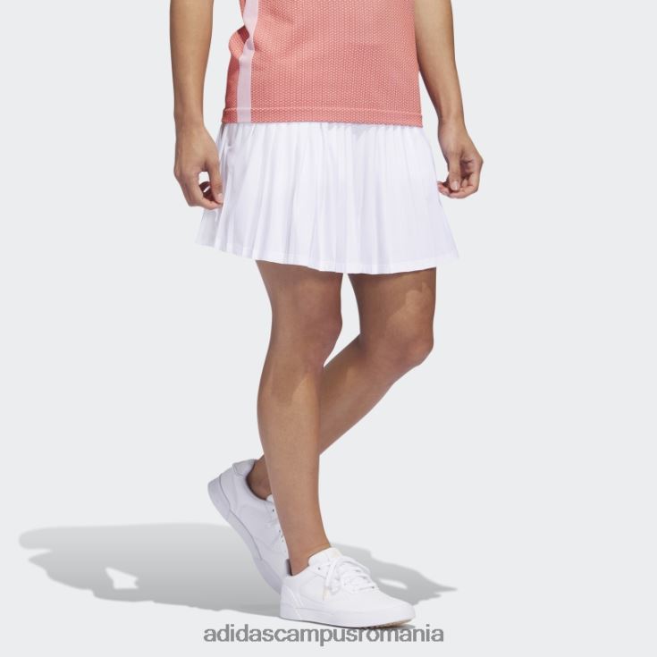 adidas campus romania ultimate365 tour fustă de golf plisată de 15 inci, albă femei alb J266N216910